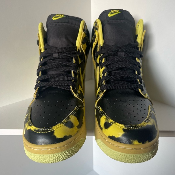 Nike Dunk 1985 High Acid Wash Yellow Sneakers - Picture 4 of 12